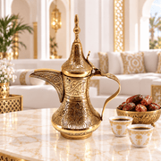 Brass Emirati Coffee Pot Handmade,
Brass Dallah for Majlis UAE, Arabic Coffee Server Pot Brass, Brass Coffee Pot Made in India,
