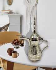 Handcrafted Brass Dallah UAE
Gold Finish Coffee Pot Brass Oman
Arabic Coffee Server Pot Brass Qatar