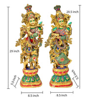 Radha Krishna Couple Statue Brass 
Radha Krishna Figurine Antique Brass 
Handmade Brass Radha Krishna 