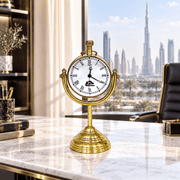 Antique Brass Maritime Clock UAE, Handcrafted Nautical Table Timepiece, Marine Brass Table Clock, vintage watch, antique handmade table watch UAE, Table corative office watch Sharjah. 