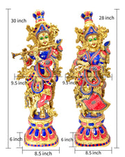 Radha Krishna Pair Idol for Home Decor
Premium Brass Radha Krishna Set Pooja Radha Krishna Brass Statue 