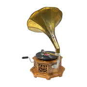 wood brass Gramophone
Functional Gramophone
Hand made Gramophone
Vintage Gramophone
Classic Gramophone
His Masters voice Gramophone
Vintage Brass Gramophone