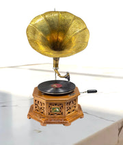 wood brass Gramophone
Functional Gramophone
Hand made Gramophone
Vintage Gramophone
Classic Gramophone
His Masters voice Gramophone
Vintage Brass Gramophone