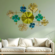 Vintage Indian handcrafted iron wall art
Handmade decorative wall panel with rustic colors
Artisan-made metal wall panel 
Large iron wall panel with built-in clock