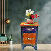 Vintage Wooden Cabinet With Doors And Drawers – Handmade Indian Furniture – Dubai Store
Arabian Style Solid Mango Wood Side Table – Handcrafted Indian Furniture In UAE