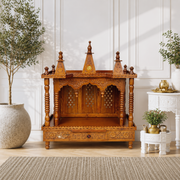 Wooden home temple,Sheesham pooja mandir,Handmade wooden temple,Indian home mandir,Wooden prayer altar,modern handcrafted wooden mandir UAE, shisham wood temple cabinet Dubai, 