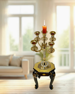 Wedding centerpiece candle stand UAE
Indian brass candle holder Sharjah
Majlis decorative candle holder UAE
Festive brass candle stand Dubai