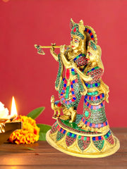Handmade Brass Krishna Statue
Indian Brass Divine Pair
Radha Krishna Stone Work
Brass Hindu Temple Idol
Handcrafted Brass Home Decor
Solid Brass Radha Krishna
