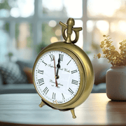 Handcrafted Nautical Table Timepiece,
Marine Brass Table Clock, Brass Ship Table Watch for Office. 