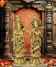 Brass Radha Krishna Idol Online 
Pooja Radha Krishna Brass Statue
Radha Krishna Pair for Gifting
Radha Krishna Statue for Mandir 