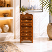 solid sheesham wood chest of drawers, handcrafted sheesham wood cabinet, solid wood dresser, wooden dresser cabinet, bedroom storage cabinet, 
