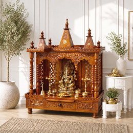 Solid wood home temple,Sheesham wood hindu mandir, Hardwood indian goe temple,Natural wood open temple UAE,hand carved home mandpam, 