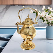 Solid Brass Tea Kettle Set Made In India
Indian Brass Kettle With Warmer For Decoration
Decorative Brass Tea Set For Gifting UAE
Brass Tea Kettle Set
 Made By Artisans Of UP India
Brass Decorative Store In Dubai