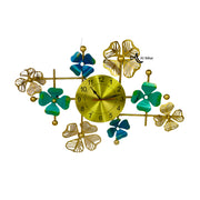 Hand-painted metal wall panel
Vintage Indian handcrafted iron wall art
Artisan-made metal wall panel 
Large iron wall panel with built-in clock