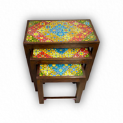 Vintage wooden table set UAE
Rustic coffee table set UAE