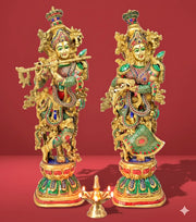 Radha Krishna Sculpture
Large Brass Idol UAE
Pooja Room Brass Idol