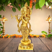 Brass Hindu God Statue Middle East/
Handmade Brass Krishna Sculpture/
Decorative Krishna Idol Middle East/
Brass Krishna Idol for Living Room /
Indian God Statue Brass Dubai/