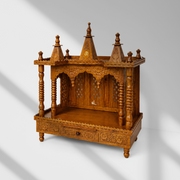 Hardwood temple store in UAE,Pure wood temple in Dubai,luxury wooden pooja ghar UAE, premium Hindu temple cabinet UAE, stylish wooden prayer cabinet Dubai, modern mango wood worship cabinet, 
