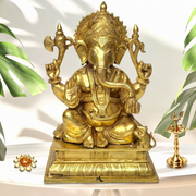 Ganpati Idol for Spiritual Decor
Ganesh Idol for Mandir,Ganesh Idol for Housewarming Gift,Fine Engraved Hand Work Brass GanpatiElegant Brass Ganpati.
Decorative Ganesha Brass Showpiece,