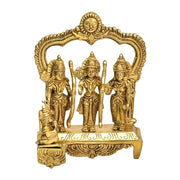 Brass Ram Darbar with Lord Ram Sita Lakshman Hanuman/
Artisan Made Ram Darbar Figurine from UP India/
Religious Brass Sculpture for Home Decor/
Hindu God Brass Statue for Worship/
Brass Ram Darbar Showpiece for Gifting/
