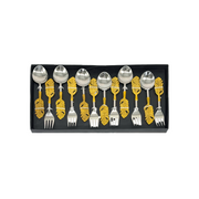 Luxury restaurant cutlery Dubai, Boxed gold-plated spoon set, Gold cutlery for special occasions,