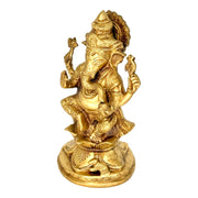 Brass Lakshmi Ganesha Pair With Super Fine Work