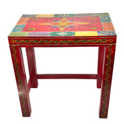 Solid Wood Nesting Table With Hand Painted Colorful Finish 3 pieces set