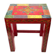 Solid Wood Nesting Table With Hand Painted Colorful Finish 3 pieces set