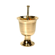 Brass Arabic Hawan Spices Crasher Pot 9 Inches Tall