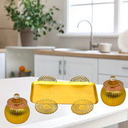 Metal Cart With Dry Fruit Bowl Set