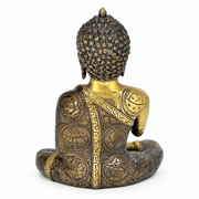 Brass Buddha Murti With Hand Made With Copper Antique Finish