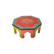 Wooden Pooja Chowki Hexagon Design For Pooja Room