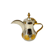 Brass Arabic Coffee Pot Syrian Design With Two Tone Plating