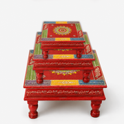 Wooden pooja chowki,Handcrafted wooden chowki,Traditional wooden pooja stand,Wooden mandir table,solid wood prayer platform, wooden temple chowki, mandir pooja chowki, 
