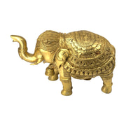 Handicrafted Brass Elephant With Hand Engraved With Super Fine Work