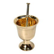 Brass Arabic Hawan Spices Crasher Pot 9 Inches Tall