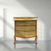 Wooden Side Table with Brass Fitting,Solid Wood Side Table with Drawers,Drawers display table for pooja room,Idols display table hand made,