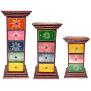  Small Storage Table for Living Room
 Artistic Wooden Table with Drawer
 Durable Solid Wood Furniture UAE
 Hand Painted Furniture from India