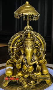 Antique Brass Ganesha for Home Decor/
Handcrafted Ganesha Statue Middle East/
Indian God Statue Online UAE/