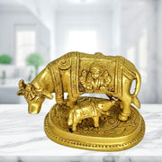 Kamdhenu Cow with Calf Brass Idol
Handcrafted Brass Kamdhenu Statue
Pure Brass Kamdhenu Cow Figurine
Solid Brass Kamdhenu Sculpture
Handmade Kamdhenu Cow and Calf Idol