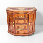 Natural Wood Finish Chest,
Handmade Wooden Drawer Unit,
Inlay Work Wooden Cabinet,
Wooden Storage Organizer Drawers,