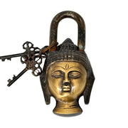 Antique brass Buddha lock with patina finish and two keys
Handcrafted vintage-style Buddha lock made from solid brass
Rustic Buddha padlock for antique home décor and gifting
Decorative brass lock with spiritual Buddha design
Brass antique padlock featuring Buddha motif and aged texture