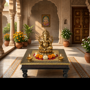 Solid wood pooja stand UAE,Traditional pooja chowki UAE,wooden pooja table for home UAE,Carved wooden chowki for temple Use,