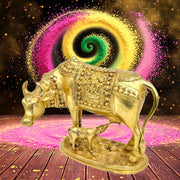 Kamdhenu Cow with Calf Brass Idol
Handcrafted Brass Kamdhenu Statue
Pure Brass Kamdhenu Cow Figurine
Solid Brass Kamdhenu Sculpture
