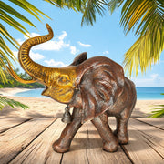 Antique Finish Elephant Idol,Decorative Brass Elephant Ornament,Collectible Brass Elephant Art,Brass Elephant figure for gifting Dubai,