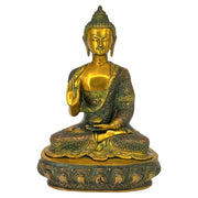Solid Brass Buddha With Antique Finish
Indian Gautam Buddha Sculpture
Decorative Buddha Idol Brass
Spiritual Blessing Buddha Statue
