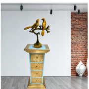 Blue rusted finish Wooden Pillar Table
 Solid Wood Pillar Table with Drawer
 Mango Wood Pillar Table UAE
 Antique Pillar Table with Storage
 Wooden Side Table with Drawer UAE
 Traditional Indian Pillar Table