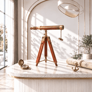 brass telescope, nautical telescope, tripod telescope, brass tripod telescope, standing brass telescope, floor-standing telescope, brass spyglass, nautical spyglass,
