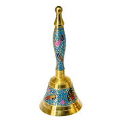 Handcrafted Brass Mandir Bell With Meena Work – Gold Finish – Made in India
Hindu Traditional Puja Bell With Meenakari Design – Solid Brass – Dubai Store
