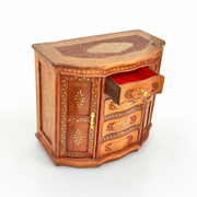 Handcrafted Wooden Chest of Drawers,
Handmade Wooden Drawer Unit,
Inlay Work Wooden Cabinet,
Wooden Storage Organizer Drawers,